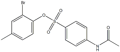 2-bromo-4-methylphenyl 4-(acetylamino)benzene-1-sulfonate Struktur