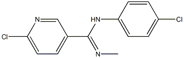 6-chloro-N-(4-chlorophenyl)-N'-methyl-3-pyridinecarboximidamide Struktur