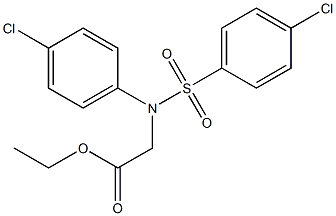 ethyl 2-{4-chloro[(4-chlorophenyl)sulfonyl]anilino}acetate Struktur