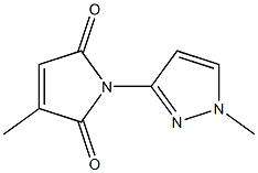 3-methyl-1-(1-methyl-1H-pyrazol-3-yl)-1H-pyrrole-2,5-dione Struktur