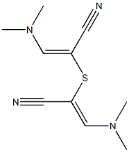 2-{[1-cyano-2-(dimethylamino)vinyl]thio}-3-(dimethylamino)acrylonitrile Struktur