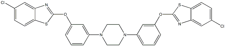 5-chloro-2-[3-(4-{3-[(5-chloro-1,3-benzothiazol-2-yl)oxy]phenyl}piperazino) phenoxy]-1,3-benzothiazole Struktur