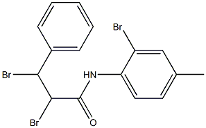 2,3-dibromo-N-(2-bromo-4-methylphenyl)-3-phenylpropanamide Struktur