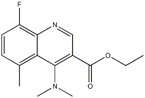 ethyl 4-(dimethylamino)-8-fluoro-5-methyl-3-quinolinecarboxylate Struktur