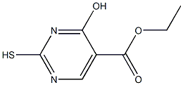 ethyl 4-hydroxy-2-mercaptopyrimidine-5-carboxylate Struktur