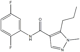 N4-(2,5-difluorophenyl)-1-methyl-5-propyl-1H-pyrazole-4-carboxamide Struktur