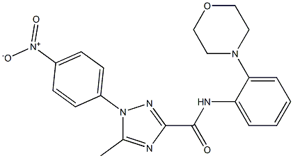 5-methyl-N-(2-morpholinophenyl)-1-(4-nitrophenyl)-1H-1,2,4-triazole-3-carboxamide Struktur