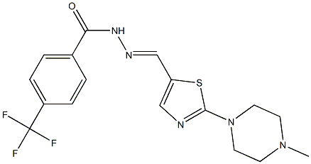 N'-{(E)-[2-(4-methylpiperazino)-1,3-thiazol-5-yl]methylidene}-4-(trifluoromethyl)benzenecarbohydrazide Struktur