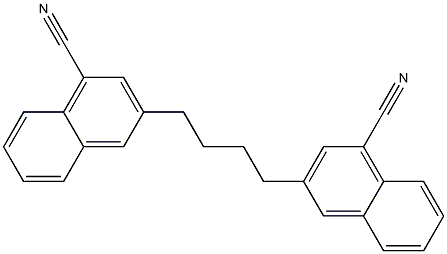 3-[4-(4-cyano-2-naphthyl)butyl]-1-naphthonitrile Struktur