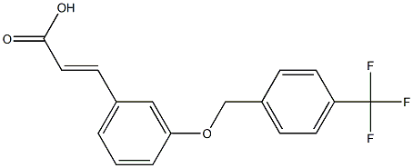 (E)-3-(3-{[4-(trifluoromethyl)benzyl]oxy}phenyl)-2-propenoic acid Struktur