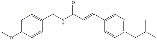 (E)-3-(4-isobutylphenyl)-N-(4-methoxybenzyl)-2-propenamide Struktur