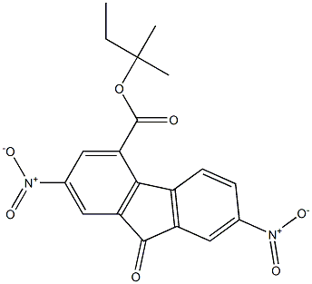 tert-pentyl 2,7-dinitro-9-oxo-9H-4-fluorenecarboxylate Struktur