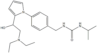 N-(4-{2-[2-(diethylamino)-1-hydroxyethyl]-1H-pyrrol-1-yl}benzyl)-N'-isopropylurea Struktur