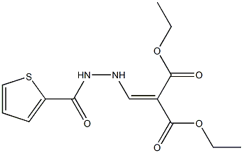 diethyl 2-{[2-(2-thienylcarbonyl)hydrazino]methylidene}malonate Struktur