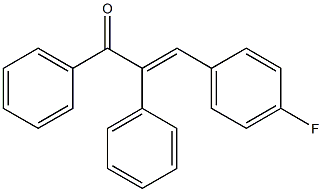 3-(4-fluorophenyl)-1,2-diphenyl-2-propen-1-one Struktur