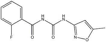 N-(2-fluorobenzoyl)-N'-(5-methylisoxazol-3-yl)urea Struktur