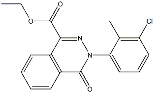 ethyl 3-(3-chloro-2-methylphenyl)-4-oxo-3,4-dihydro-1-phthalazinecarboxylate Struktur