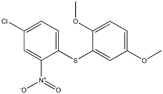 4-chloro-1-[(2,5-dimethoxyphenyl)thio]-2-nitrobenzene Struktur