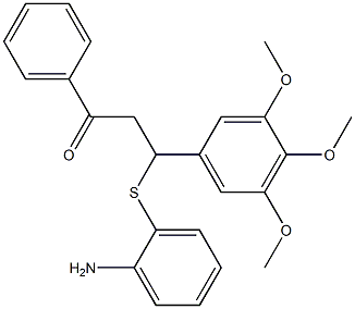 3-[(2-aminophenyl)thio]-1-phenyl-3-(3,4,5-trimethoxyphenyl)propan-1-one Struktur