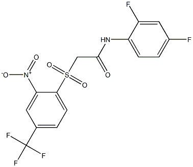 N1-(2,4-difluorophenyl)-2-{[2-nitro-4-(trifluoromethyl)phenyl]sulfonyl}acetamide Struktur