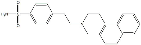 4-{2-[1,4,5,6-tetrahydrobenzo[f]isoquinolin-3(2H)-yl]ethyl}benzenesulfonamide Struktur