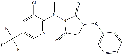 1-[[3-chloro-5-(trifluoromethyl)-2-pyridinyl](methyl)amino]-3-(phenylsulfanyl)dihydro-1H-pyrrole-2,5-dione Struktur