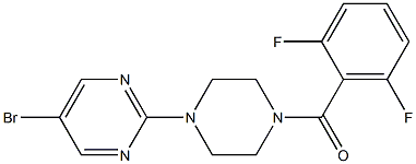 [4-(5-bromopyrimidin-2-yl)piperazino](2,6-difluorophenyl)methanone Struktur