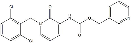 3-pyridinylmethyl N-[1-(2,6-dichlorobenzyl)-2-oxo-1,2-dihydro-3-pyridinyl]carbamate Struktur