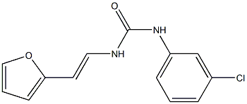 N-(3-chlorophenyl)-N'-[2-(2-furyl)vinyl]urea Struktur