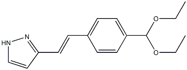 ethoxy{4-[2-(1H-pyrazol-3-yl)vinyl]phenyl}methyl ethyl ether Struktur