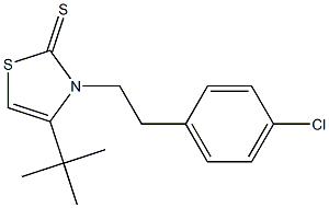 4-(tert-butyl)-3-(4-chlorophenethyl)-2,3-dihydro-1,3-thiazole-2-thione Struktur