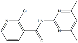 2-chloro-N-(4,6-dimethyl-2-pyrimidinyl)nicotinamide Struktur