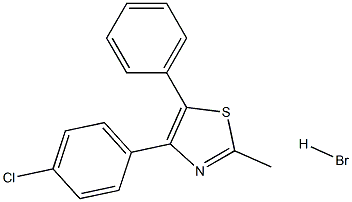 4-(4-chlorophenyl)-2-methyl-5-phenyl-1,3-thiazole hydrobromide Struktur