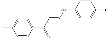 3-(4-chloroanilino)-1-(4-fluorophenyl)prop-2-en-1-one Struktur