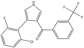 [4-(2-chloro-6-fluorophenyl)-1H-pyrrol-3-yl][3-(trifluoromethyl)phenyl]methanone Struktur