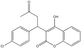 3-[1-(4-chlorophenyl)-3-oxobutyl]-4-hydroxy-2H-chromen-2-one Struktur