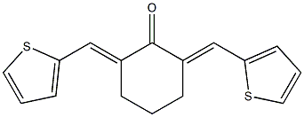 2,6-di(2-thienylmethylidene)cyclohexan-1-one Struktur