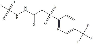 N'-(2-{[5-(trifluoromethyl)-2-pyridyl]sulfonyl}acetyl)methanesulfonohydrazide Struktur