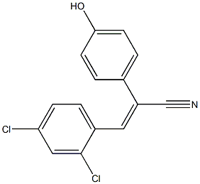 3-(2,4-dichlorophenyl)-2-(4-hydroxyphenyl)acrylonitrile Struktur