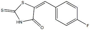 5-[(E)-(4-fluorophenyl)methylidene]-2-thioxo-1,3-thiazolan-4-one Struktur