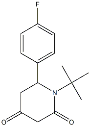 1-(tert-butyl)-6-(4-fluorophenyl)dihydro-2,4(1H,3H)-pyridinedione Struktur