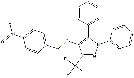 4-[(4-nitrobenzyl)oxy]-1,5-diphenyl-3-(trifluoromethyl)-1H-pyrazole Struktur