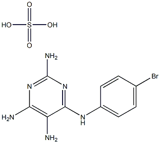 N4-(4-bromophenyl)pyrimidine-2,4,5,6-tetramine sulfate Struktur