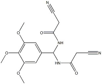 N1-[[(2-cyanoacetyl)amino](3,4,5-trimethoxyphenyl)methyl]-2-cyanoacetamide Struktur