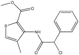 methyl 3-[(2-chloro-2-phenylacetyl)amino]-4-methyl-2-thiophenecarboxylate Struktur