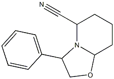 3-phenylperhydropyrido[2,1-b][1,3]oxazole-5-carbonitrile Struktur