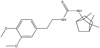 N-(3,4-dimethoxyphenethyl)-N'-(2,3,3-trimethylbicyclo[2.2.1]hept-2-yl)thiourea Struktur