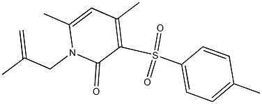 4,6-dimethyl-3-[(4-methylphenyl)sulfonyl]-1-(2-methyl-2-propenyl)-2(1H)-pyridinone Struktur