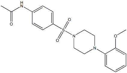 N1-(4-{[4-(2-methoxyphenyl)piperazino]sulfonyl}phenyl)acetamide Struktur