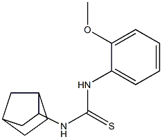 N-bicyclo[2.2.1]hept-2-yl-N'-(2-methoxyphenyl)thiourea Struktur